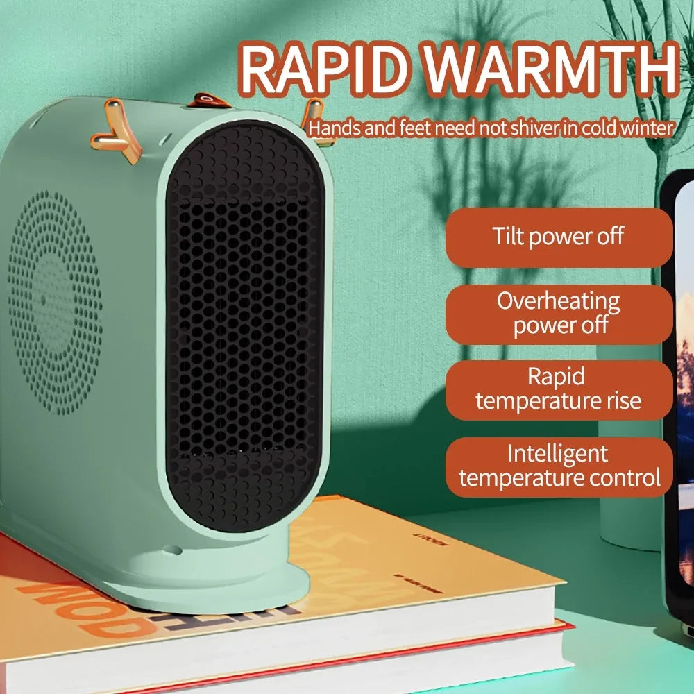 Desktop Electric Heater 500W Portable Home Electric Heater Intelligent Thermostat Fan Winter Electric Heater Heating Tools