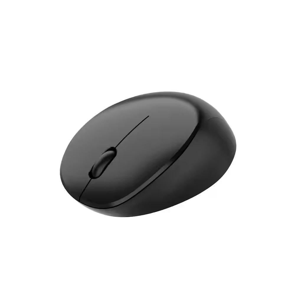 Wireless Keyboard and Mouse with Ergonomic Palm-Rest in Black